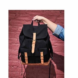 Brand New Black Canvas backpack DSW